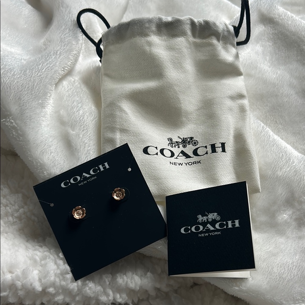 Coach Gold Stud Earrings